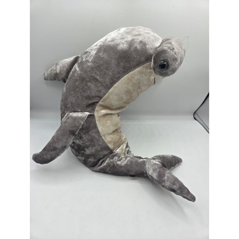 Jellycat Valentino Hammerhead Shark Plush Stuffed Animal Grey Curved Velvet